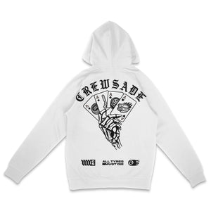AllTyresMustDie Hoodie White back